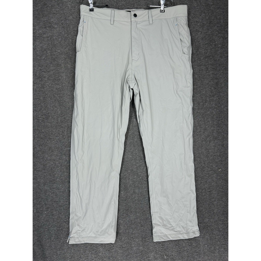 Galway Bay Golf Pants Mens 36x30 Gray All Weather Rain Polartec Nylon Polyester